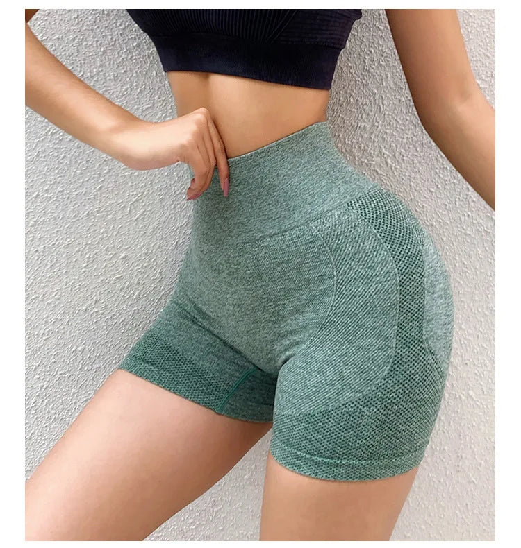 Women Yoga Shorts High Waist Workout Shorts Fitness Yoga quick-dry Fitness Ladies Yoga Gym Running Short Pants Pants Sportswear